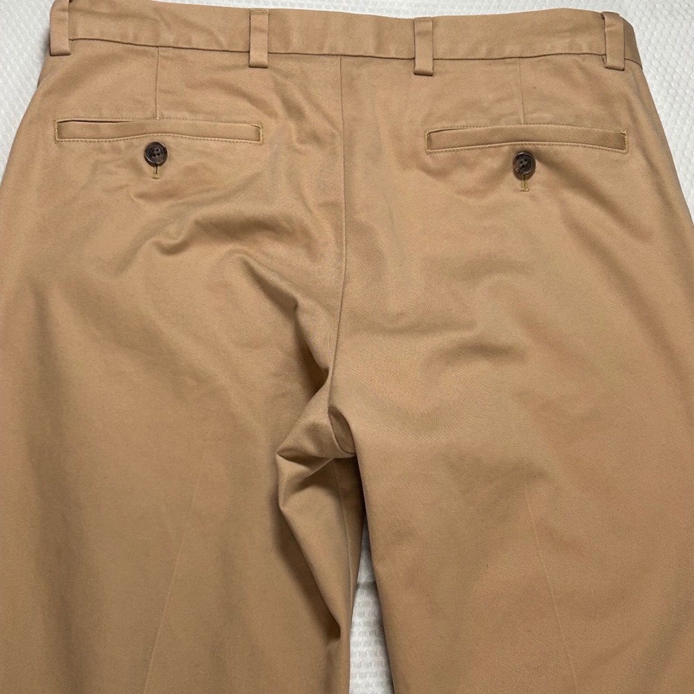 Brooks Brothers Milano Advantage Chino Mens 32x29 Khaki Tan Slim Fit Pants - Picture 9 of 9